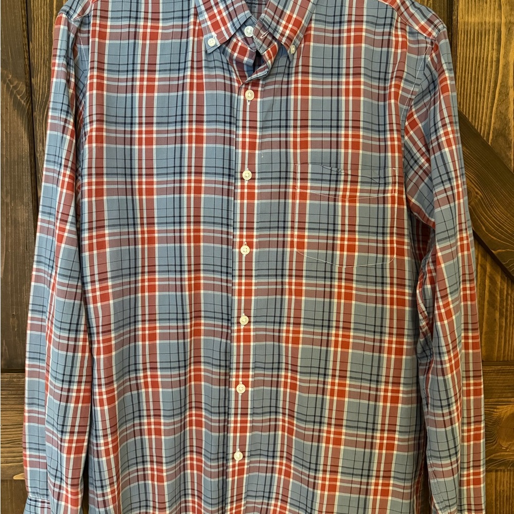J. Crew Casual Plaid Shirt - Blue and Red